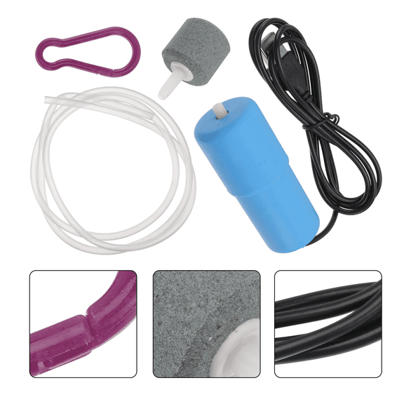 BESTYASH Quiet Fish Tank Pump Aeration With Assorted Color Plastic Usb Charging 1 Set