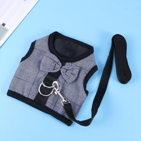 BESTYASH Rabbit Harnesses Rope Vest Style Breathable Mesh Traction Strap Easy to Adjust in Black