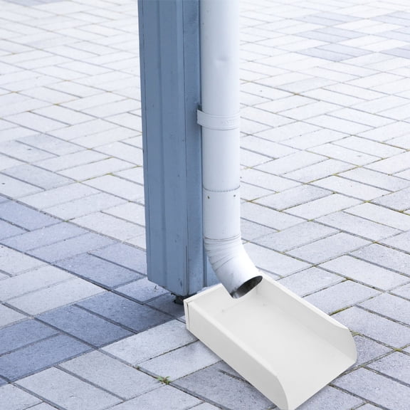 BESTYASH Rain Gutter Splash Block Downspout Tray Aluminum Alloy 1Set