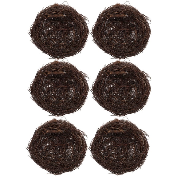 BESTYASH Rattan Bird Nest Decorative Planter for Garden Color Handmade Durable 6Pcs