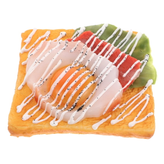 BESTYASH Realistic Artificial Fried on Toast Bread Slice Model for Home, Storefront, Kitchen or Cafe Decoration