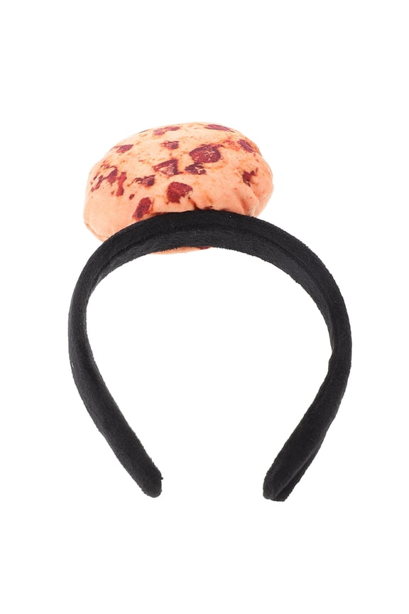 Realistic Brown Cookie Hairband Plush Material Comfortable for Carnival and Party Wear