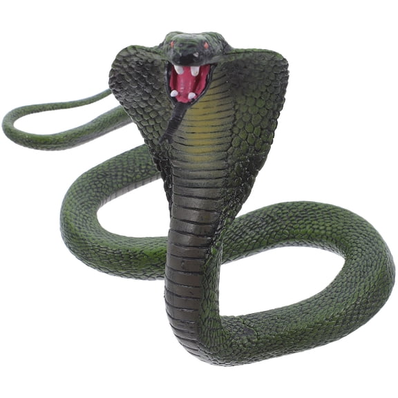 BESTYASH Solid Snake Model Lifelike Plastic Olive Green 1Pcs Back to School