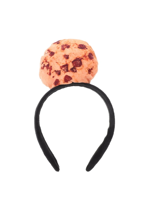 Realistic Plush Cookie Hairband Brown Novelty Accessory for Cosplay and Party Scenes
