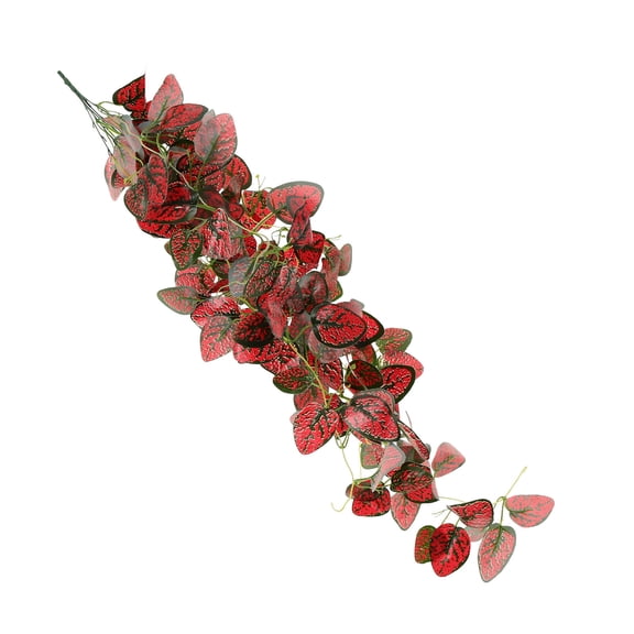 BESTYASH Realistic Simulation Spotted Leaf Hanging Plant for Indoor Wall Mounted Fake Plant Decor