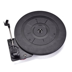 BESTYASH Black Record Player Turntable Portable with Built-in Preamp for Gramophone