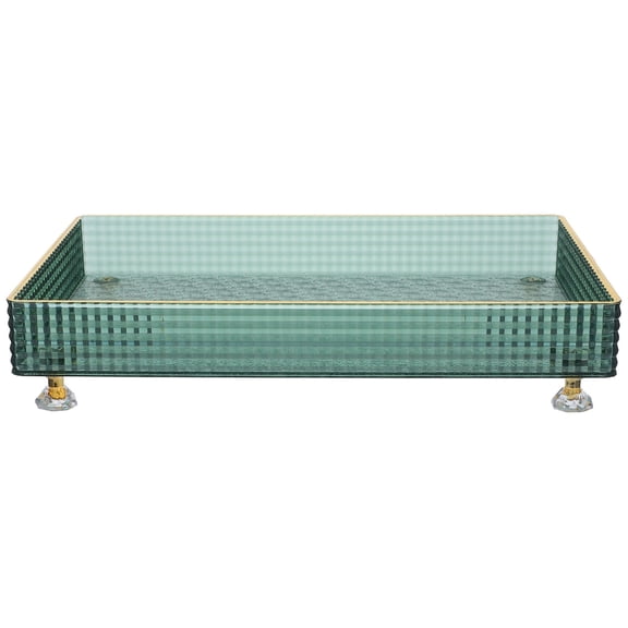 BESTYASH Rectangle Serving Tray with Elegant Trim, Perfect for Home Use and Fruit Display, 1 Piece