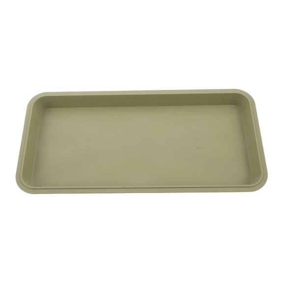 BESTYASH Green Rectangular Plant Drip Tray for Garden Indoor Pots with High Edge Spill Prevention