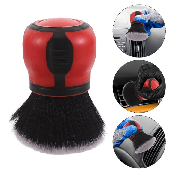 BESTYASH Red Soft Bristle Auto Detail Brush for Car Console, Gear Shift, Dashboard Dust Cleaning and Removal