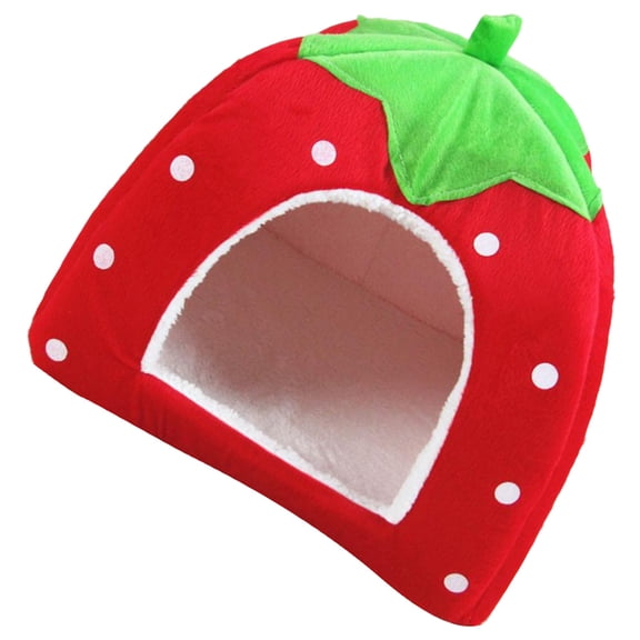 BESTYASH Red Bunny Hideout Cozy and Durable Rabbit House Small Pet Bed for Indoor