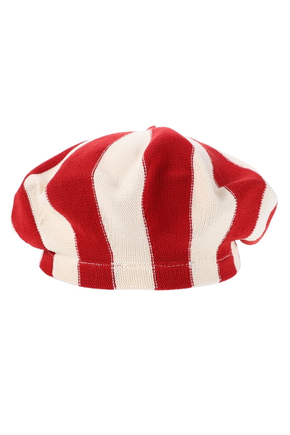 Vintage Red Cotton Beret, Breathable and Lightweight for Year-Round Wear