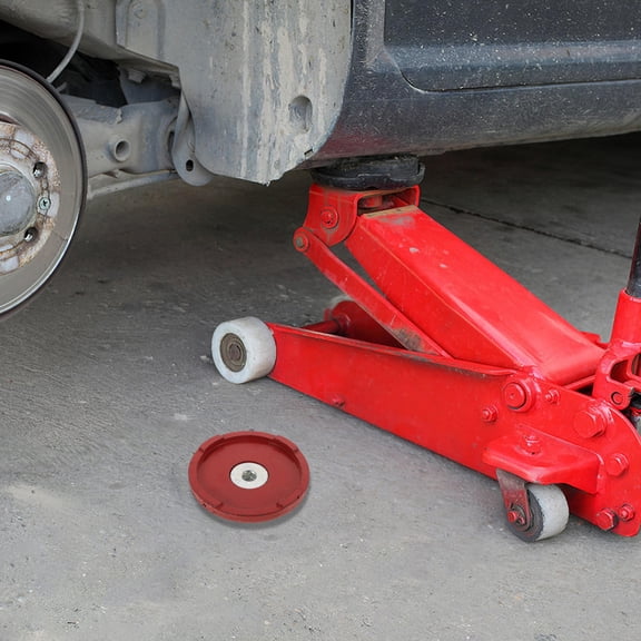 BESTYASH Red Hydraulic Jack Pad Adapter Floor Jack Mat Stable Support Prevents Slipping