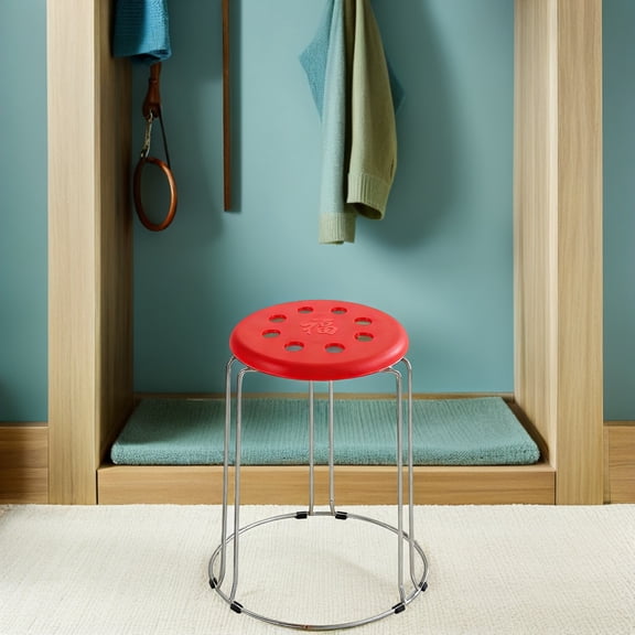 BESTYASH Red Plastic Stool Seat Shell Replacement for Indoor and Outdoor Use