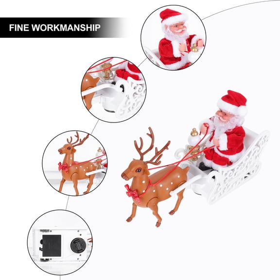 BESTYASH Adorable Red Plastic Santa Figurine for Christmas Tabletop and Desktop Decor