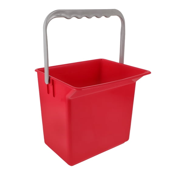 BESTYASH Red Plastic Utility Bucket with Spout and Handle, Ideal for Household Cleaning, Trash Disposal, and Multi-Purpose Use