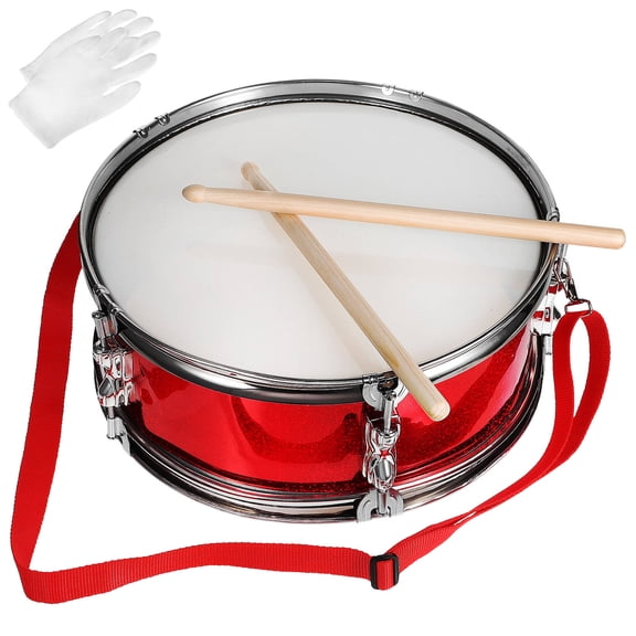BESTYASH Red Snare Drum Kit with Gloves Drumsticks and Belt for Inspiring Musical Skills