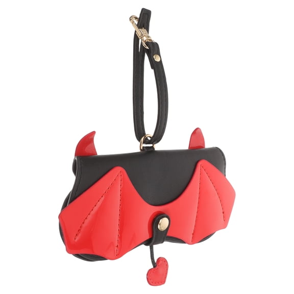 BESTYASH Red Soft Eyeglass Case Portable Glasses Pouch with Hanger Convenient for Everyday Use