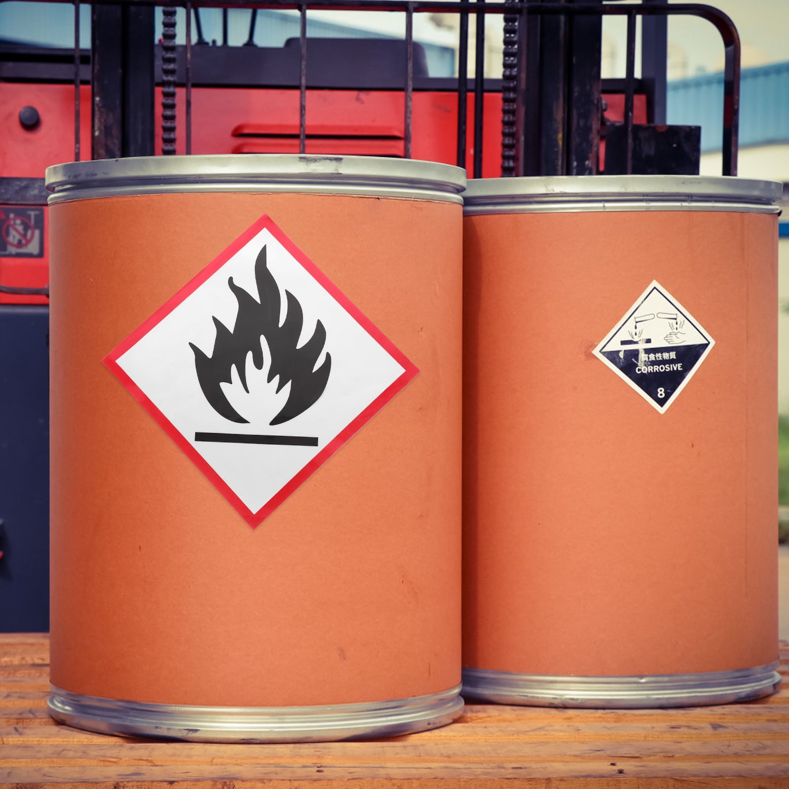BESTYASH Reflective Flammable Warning Sticker with Strong Adhesion and ...