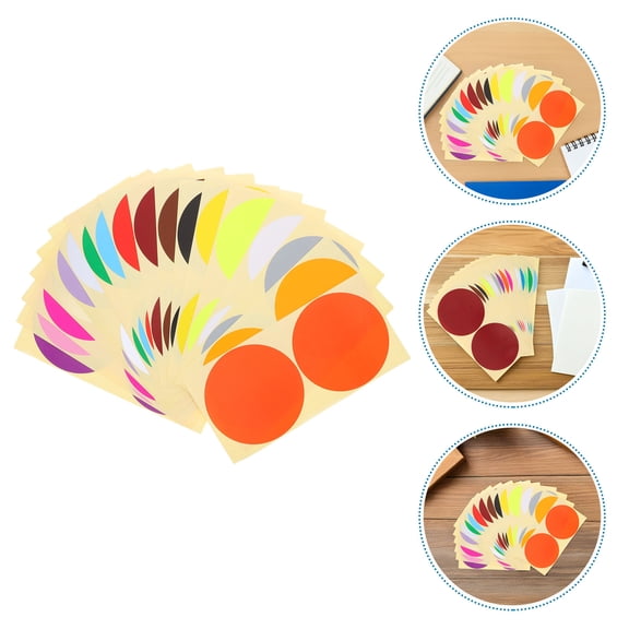BESTYASH Removable Round Colored Stickers Assorted Colors for Organizing 60Sheets