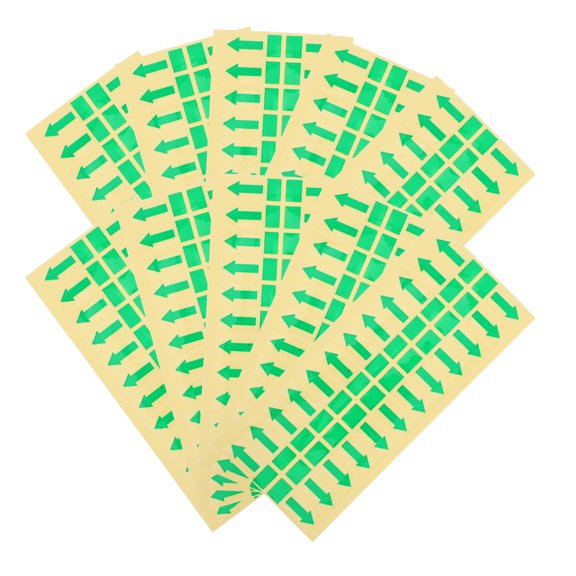 BESTYASH Removable Arrow Labels For Bags Green Pet 1000Pcs Sealing Instruction Trash Envelopes