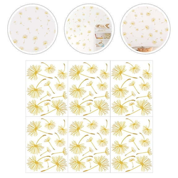 BESTYASH Removable Dandelion Wall Decal Decor with Flower Pattern for Hotel and Bridal Shop Walls