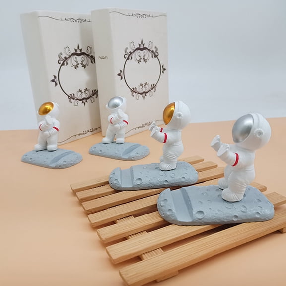 BESTYASH Desktop Phone Stand Phone Supporter Resin Astronaut Figure for Home 1Pcs