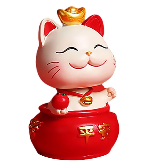 BESTYASH Resin Cat Figurine Decoration Luck and Money with Eye Catching Design Multi Color
