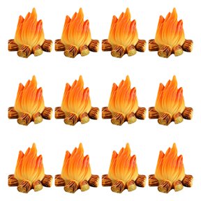 BESTYASH Adorable Resin Fake Fire Ornament with Vivid Details for Micro Landscape 30Pcs