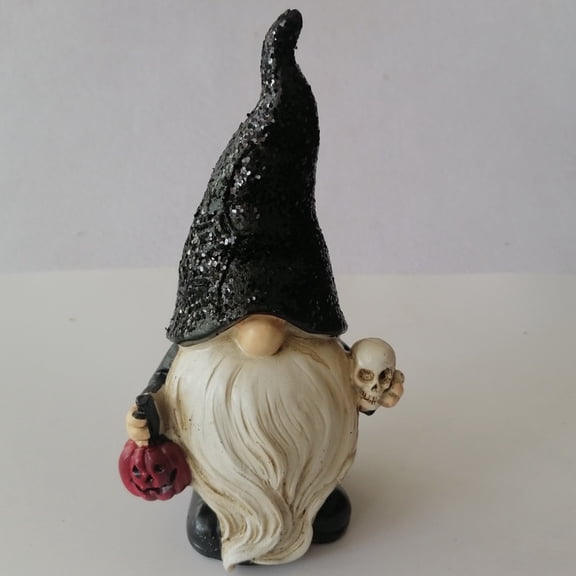 BESTYASH Black Resin Gnome Statue Decorative Figurine for Bedroom, Study, Shelf, Desk, Home Decor