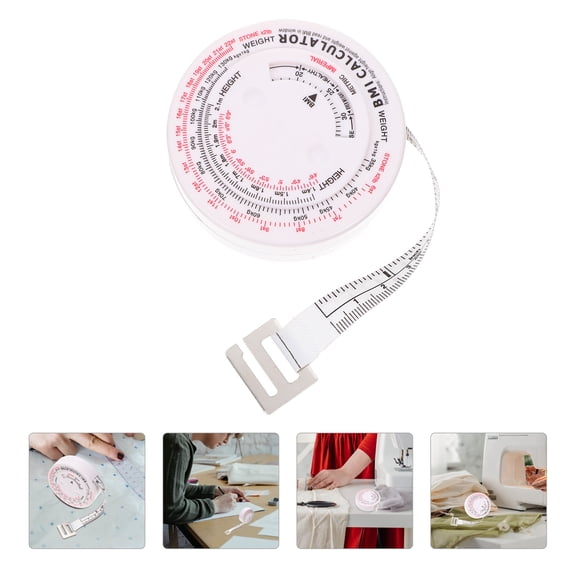 BESTYASH Retractable White Tape Measure for Body Measurements with Bmi Calculator and Dual Units