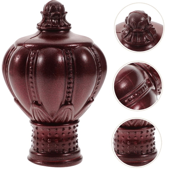 BESTYASH Retro Plastic Curtain Rod End Plugs 2 Pieces 26-28mm Diameter Simple Design For Home And Dec