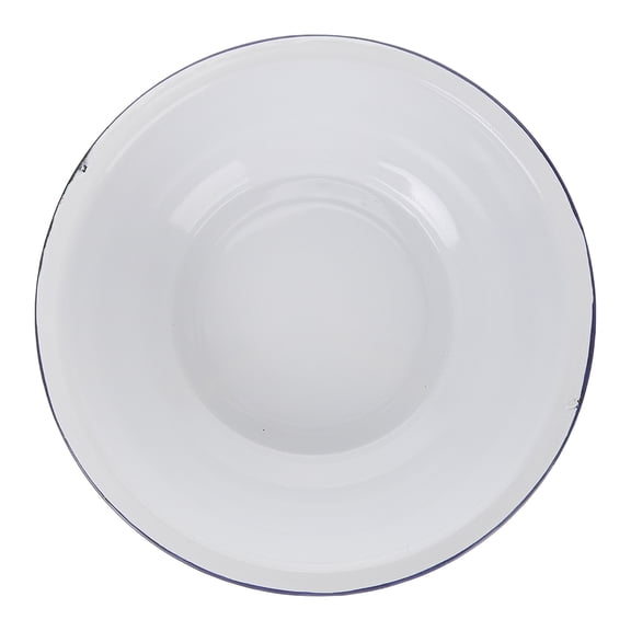 BESTYASH Retro White Enamel Kitchen Basin for Vegetable Washing and Salad Serving
