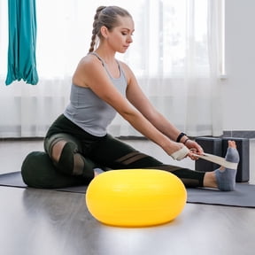 BESTYASH Professional PVC Pilates Ball Yellow for Core Conditioning and Stability
