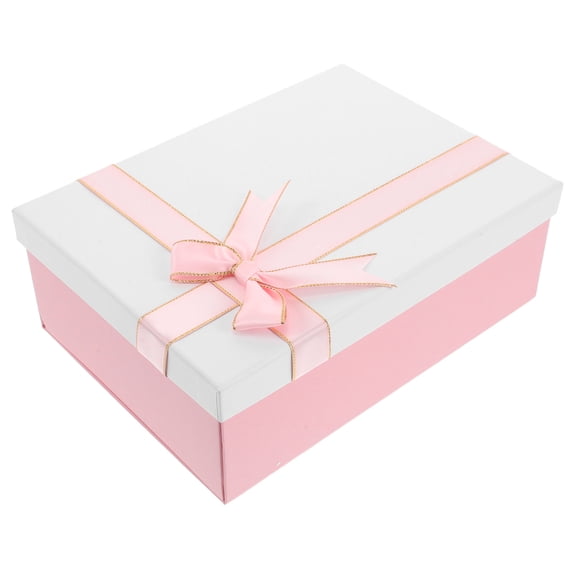 BESTYASH Reusable Foldable Box For Keepsakes White Cardboard Packaging For Christmas And Holiday Party 1Set