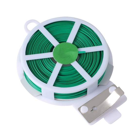 BESTYASH Reusable Green Plastic Coated Plant Ties with Galvanized Steel Wire for Securing Branches and Garden Labels