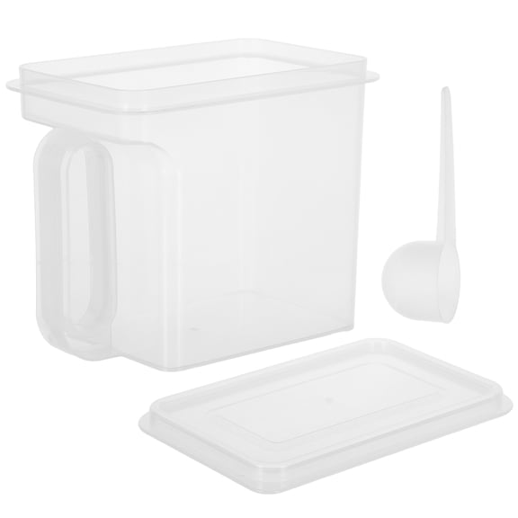 BESTYASH Reusable Transparent Laundry Powder Container with Airtight Seal and Easy Access Lid