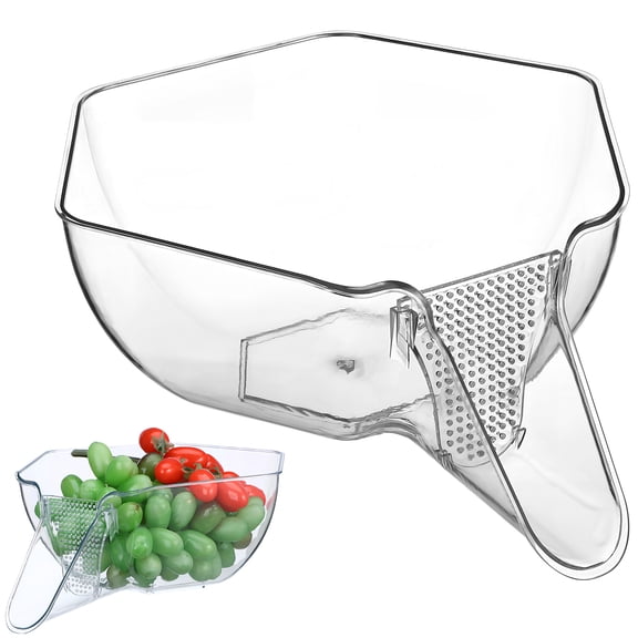 BESTYASH Rice Washing Bowl Plastic Colander Strainer With Spout Design For Household Use 1Pack