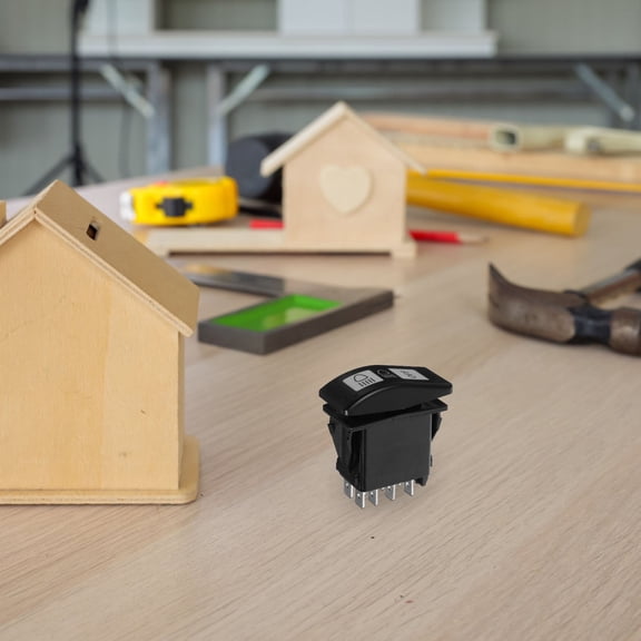 BESTYASH Rocker Switch for High Low Beam Automotive Headlight Toggle Black Plastic Durable Switch