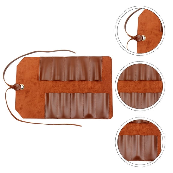 BESTYASH Roll Up Tool Organizer Chocolate Tool Pouch Organizer for Women 1Pcs
