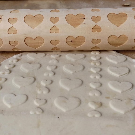 BESTYASH Rolling Pin for Cookies Wood Khaki 1Set for Holiday Pastry Making