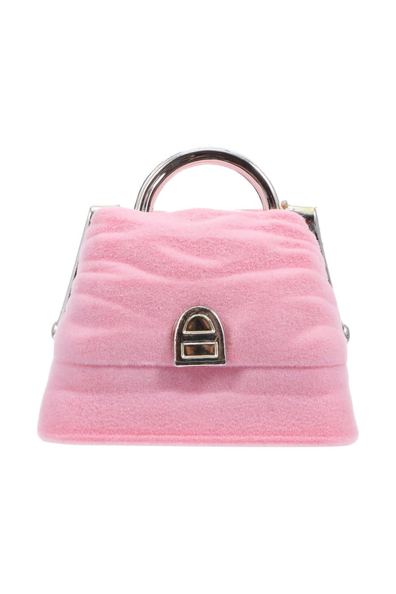 Durable Pink Flannel Ring Storage Box with Elegant Design for Ring Protection