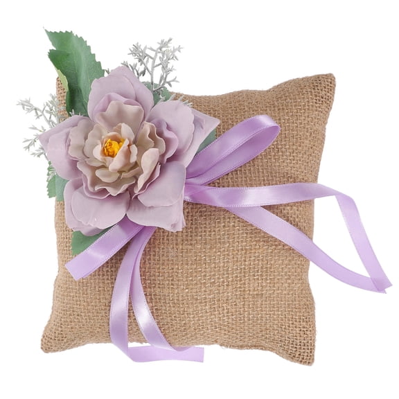 BESTYASH Romantic Purple Ring Bearer Pillow for Wedding Party Decoration and Ring Display