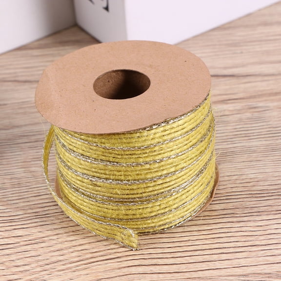 BESTYASH Yellow Jute Webbing Ribbon for Weaving Decoration and DIY Craft Embellishments