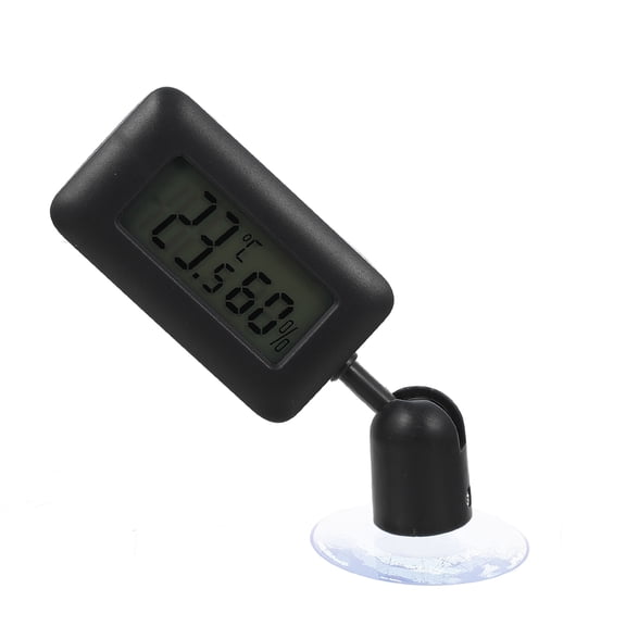 BESTYASH Rotary Suction Cup Thermometer for Reptile Tanks Compact and Easy to Install Black