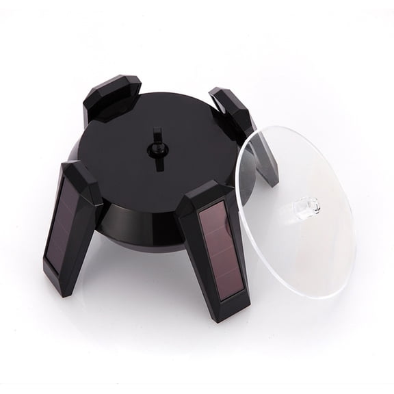 BESTYASH Electric Display Stand Black ABS Plastic Solar Energy and Battery Powered