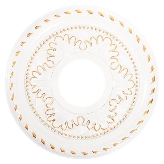 BESTYASH Decorative Round Ceiling Medallion for Light Fixtures, PU and PVC Home Lighting