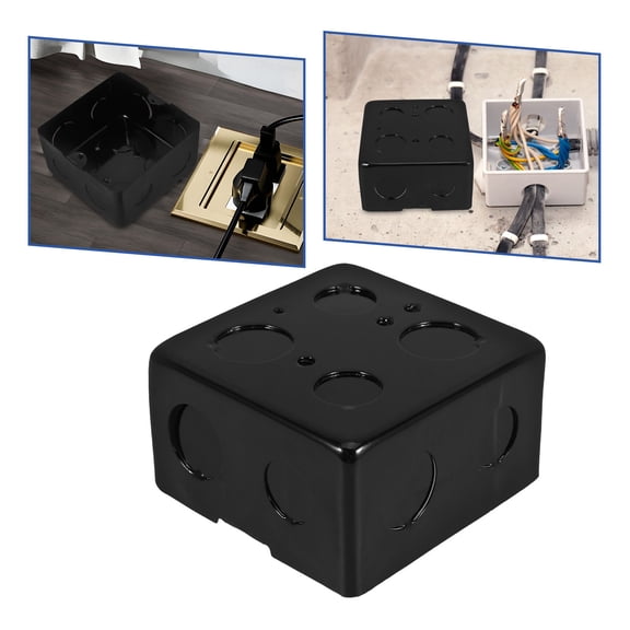 BESTYASH Round Floor Electrical Box Black Space Saving Design for Office Living Room