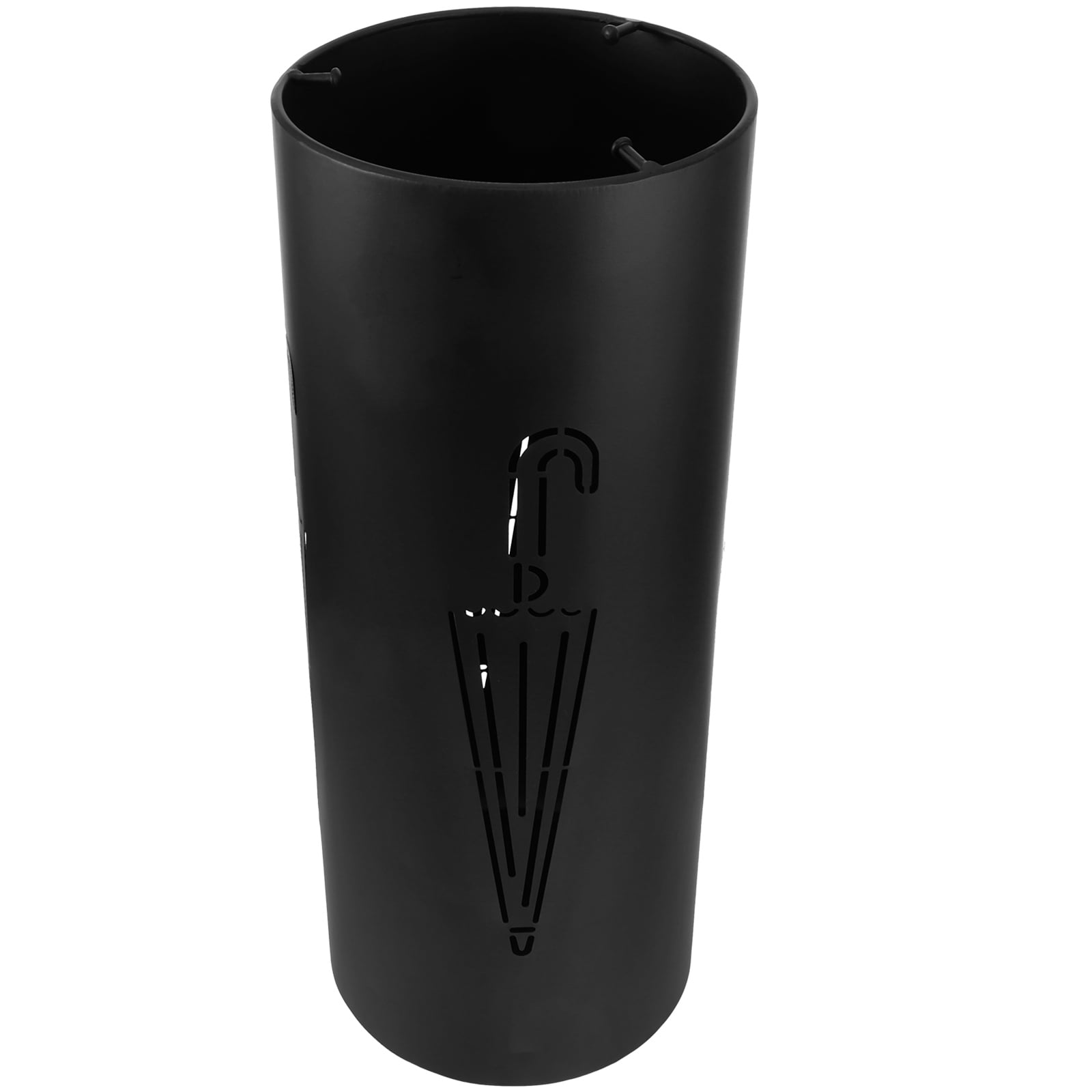 BESTYASH Round Iron Umbrella Stand and Holder for Home Storage with Water Retention in Black