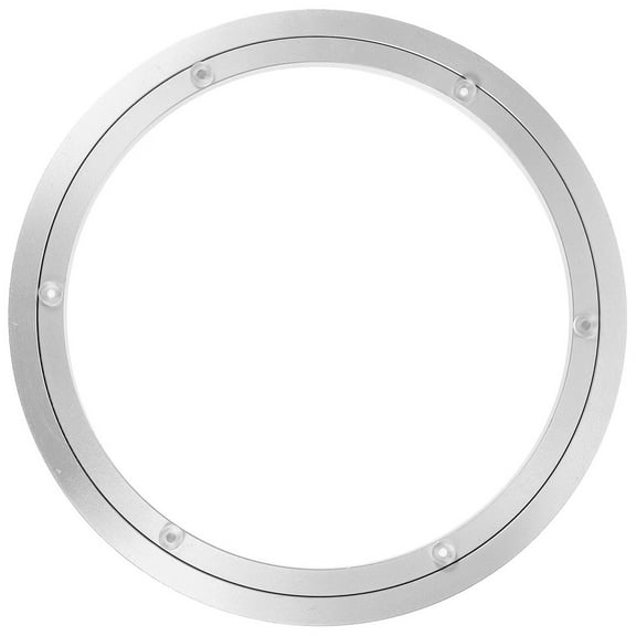 BESTYASH Round Turntable Aluminum Alloy Rotating Support Transparent 1Pack for Dining Rooms