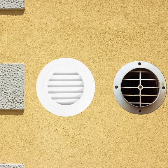 BESTYASH Round White Soffit Vent for Exhaust Fan with ABS Material and Sleek Finish